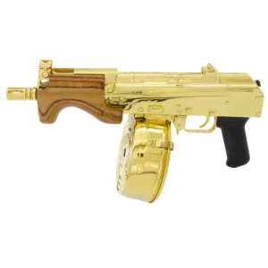 Century Arms Micro Draco, 7.62 x 39mm, 24k Gold Plated w 24K Gold Drum